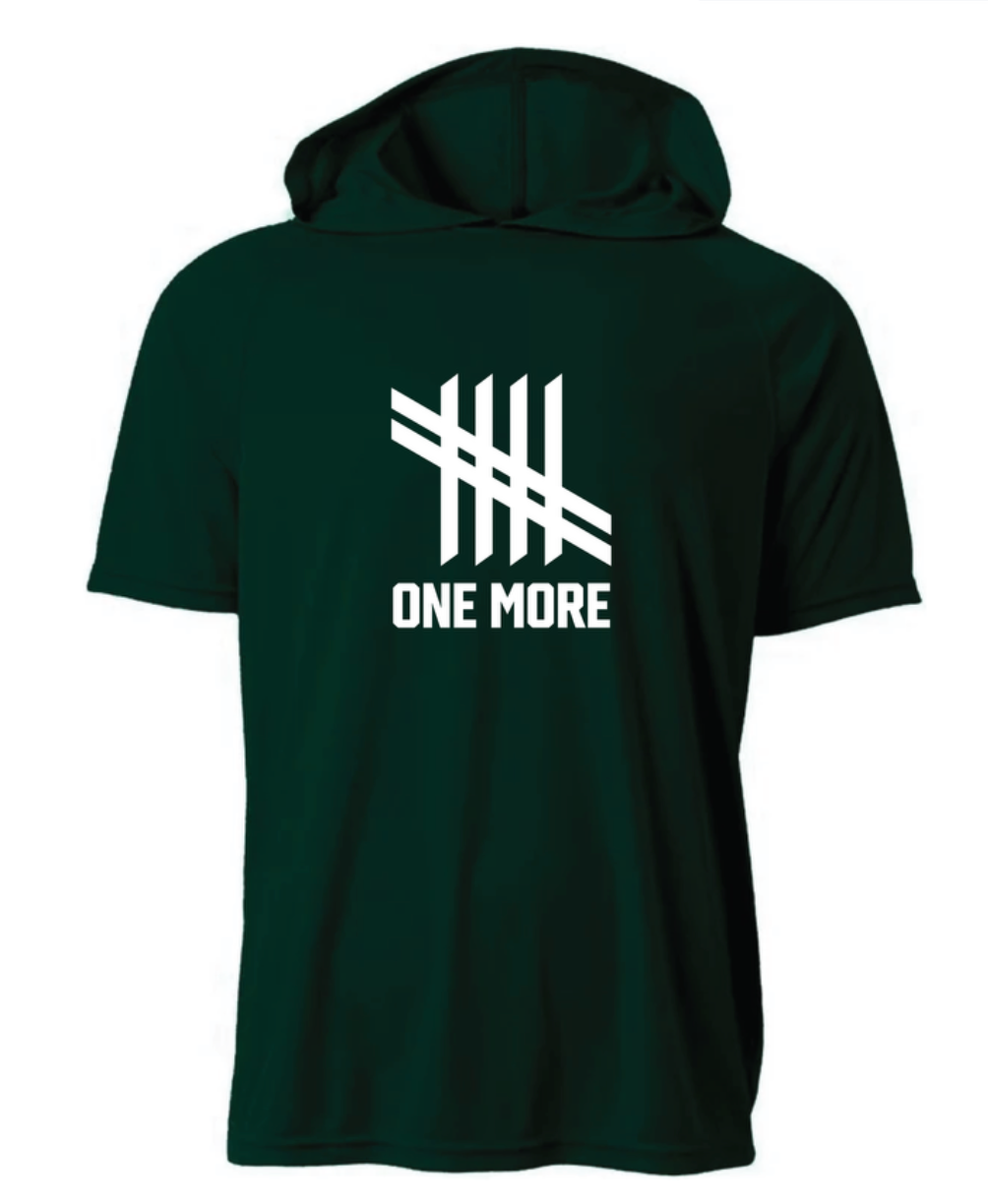 One More Logo Hoodie - Forest Green/White