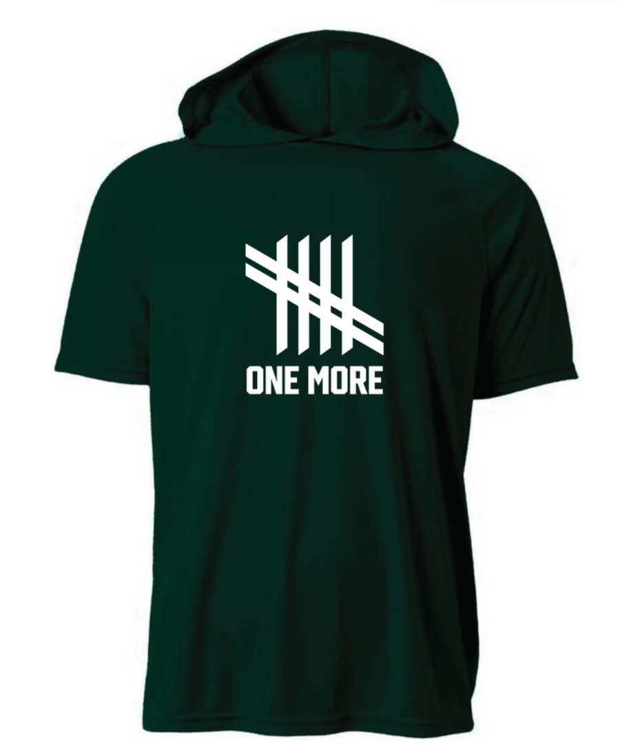 One More Logo Hoodie - Forest Green/White
