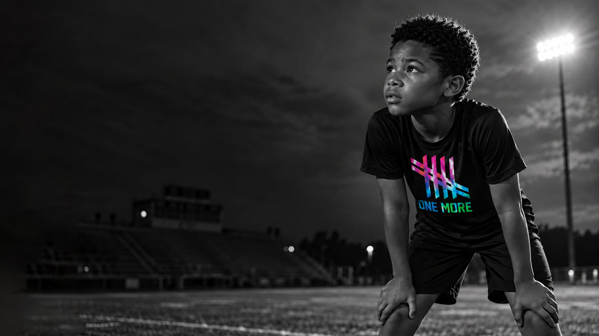 A young athlete putting in another training session